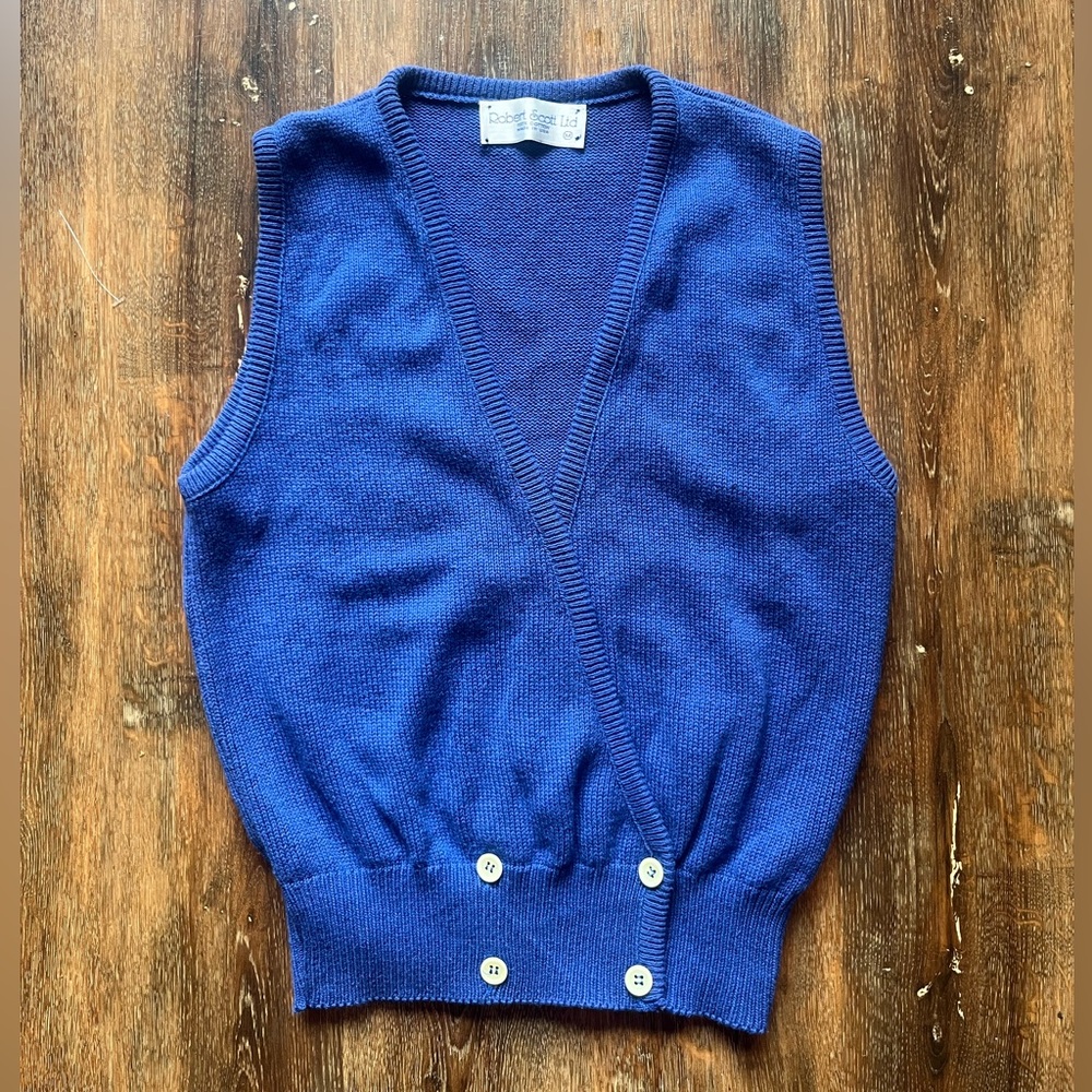 Vintage Blue knit Vest